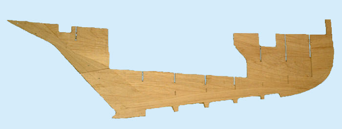 keel core and outer parts glued 