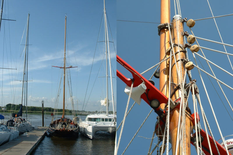 Jolie Brise mast and spars